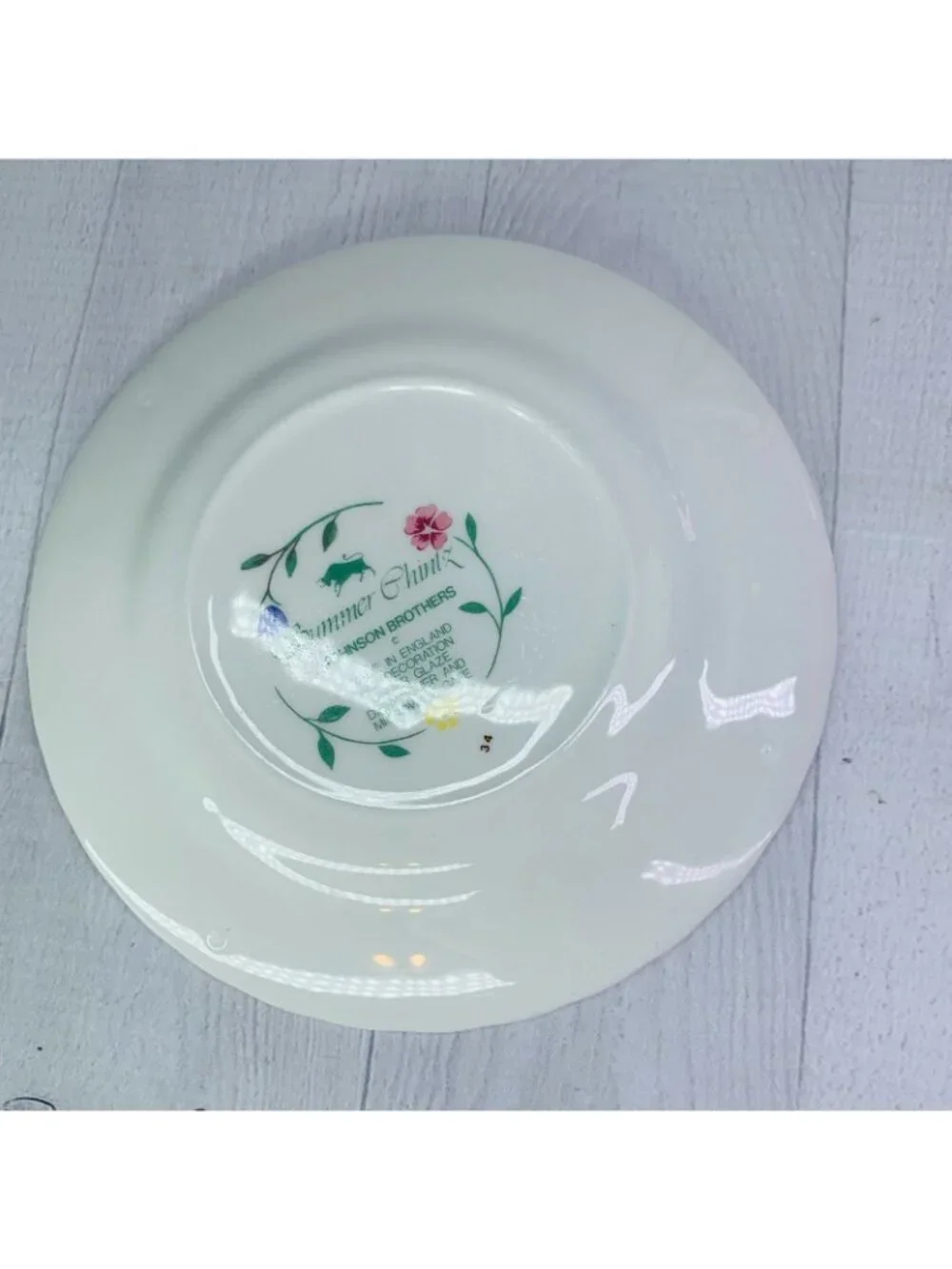 Johnson Brother SUMMER CHINTZ Floral England Earthenware Bread Side Plate Set 4
